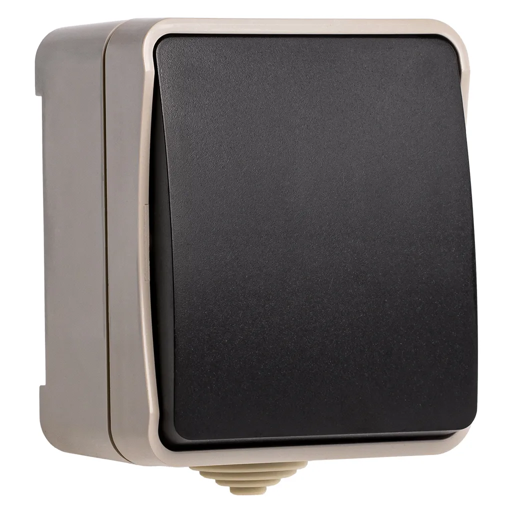 Выключатель 1-клавишный 10а, IP54, бежевый, сатурн SMARTBUY SBE-04W-10-SW1-0