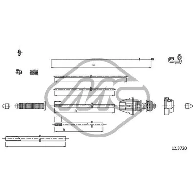 Трос ручника IVE DAILY 50C13/C15 BUS пер Metalcaucho 81364