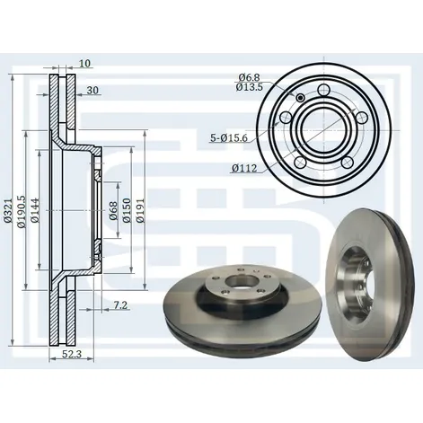 Диск тормозной AUDI A6 (4F) передний STARKE 173-923