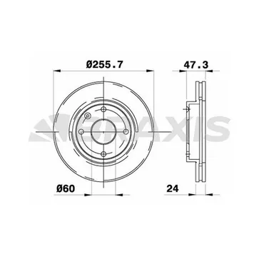 Диск тормозной BRAXIS AE0477