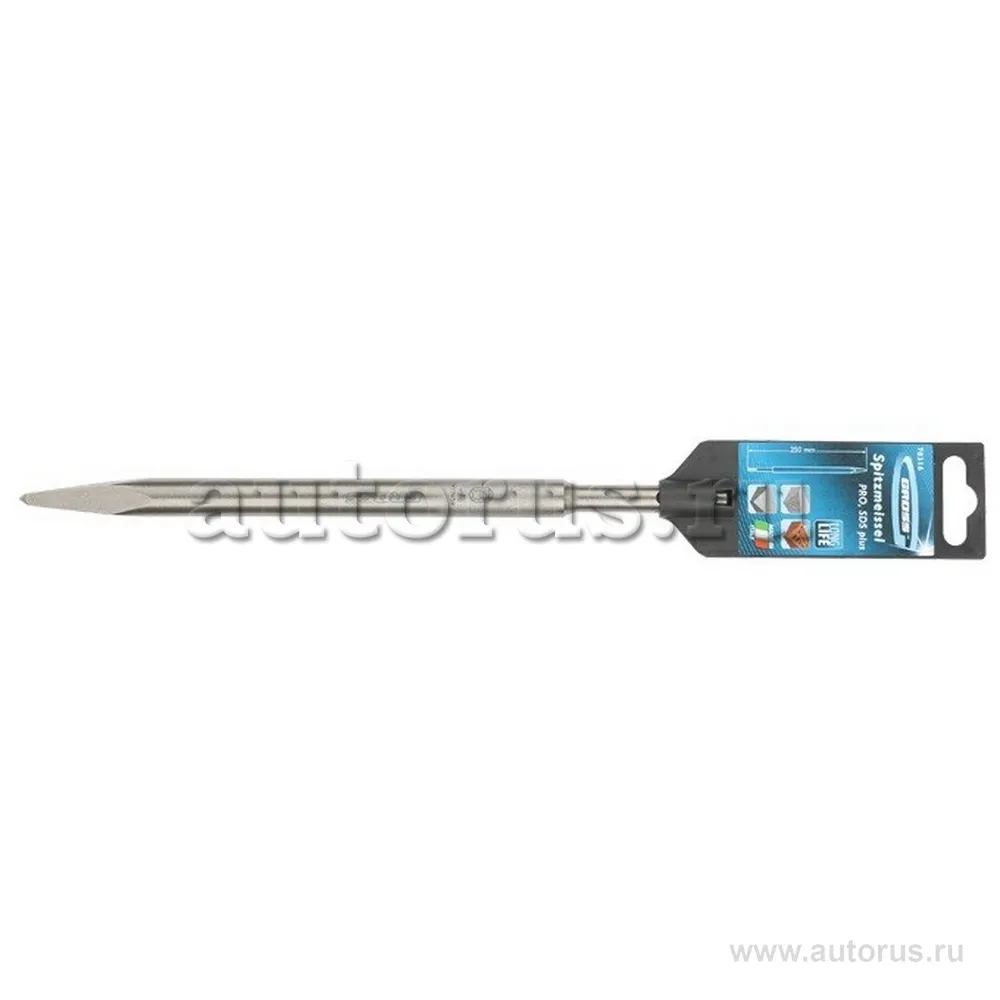 Зубило пикообразное для перфоратора, 250 мм, PRO, SDS PLUS GROSS 70316
