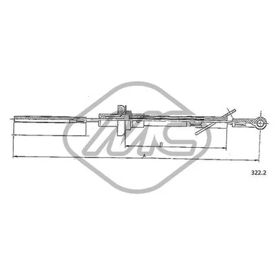 Трос сцепления A112 ALL Metalcaucho 81055