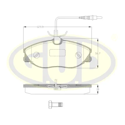 КОЛОДКИ ПЕР PGT 406 2.0-2.0HDI 95-04 ДИСК 15 G.U.D GBP060404