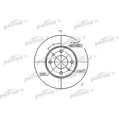 Диск тормозной задний ALFA ROMEO: 145 94-01, 146 95-01, 155 92-97, PATRON PBD1745