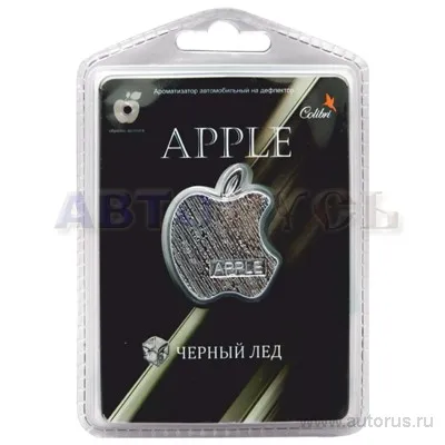 Ароматизатор эмблема APPLE пропитанный клипса черный лед Colibri APL-01