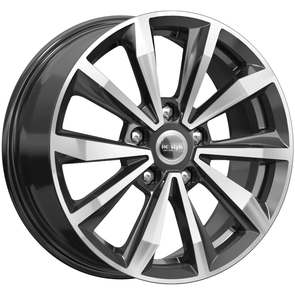 Диск литой R16 6.5J 5x112/57.1 ET46 КИК КС974 Алмаз черный 77433