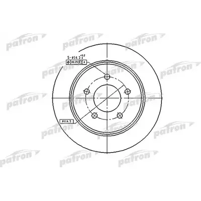 Диск тормозной задний CHRYSLER: TOWN & COUNTRY -03, VOYAGER 97-03 \ PATRON PBD7003