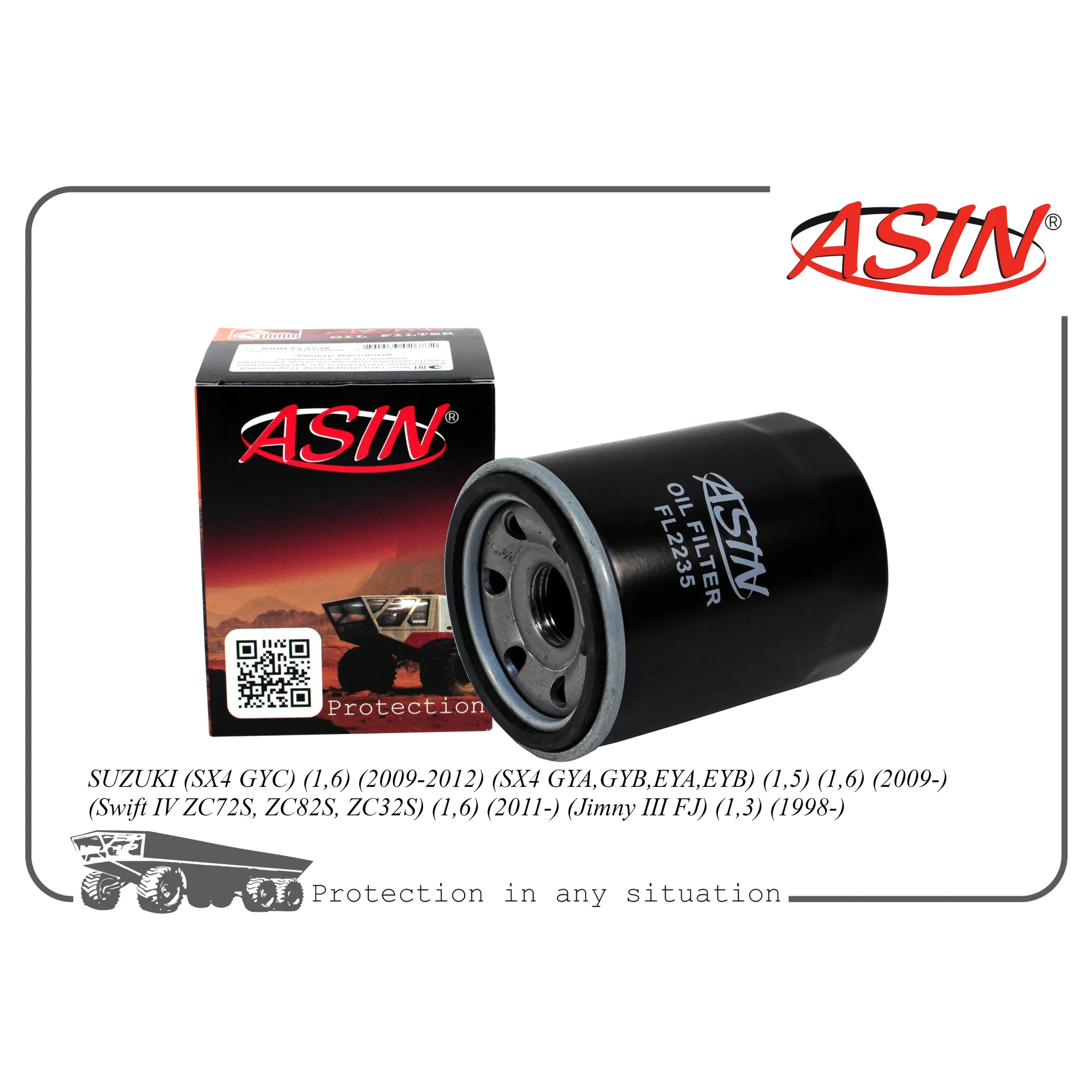 Фильтр масляный 16510-61A31/ASIN.FL2235 ASIN ASIN ASINFL2235
