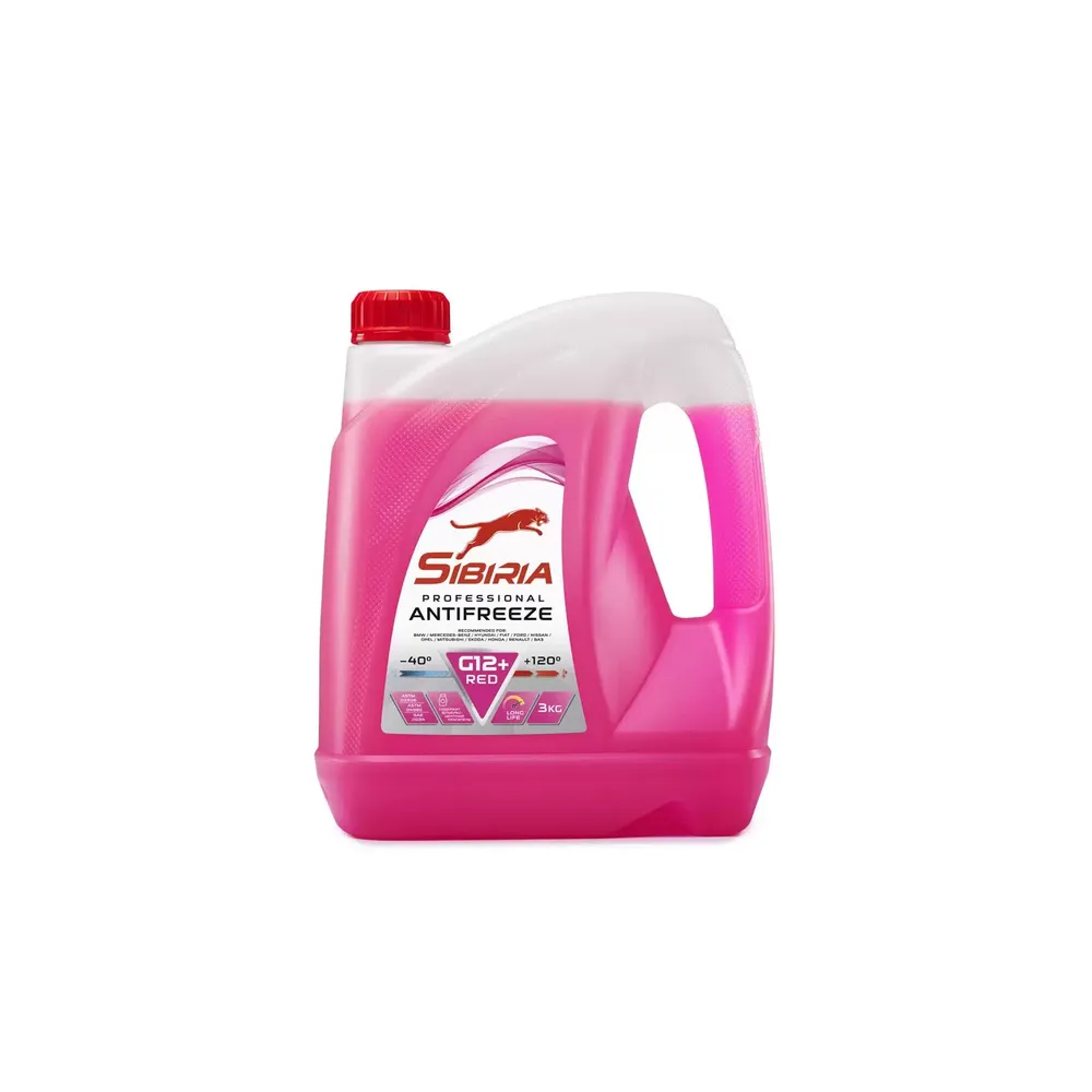 Антифриз SIBIRIA RED G12+ готовый красный 3 кг 805602