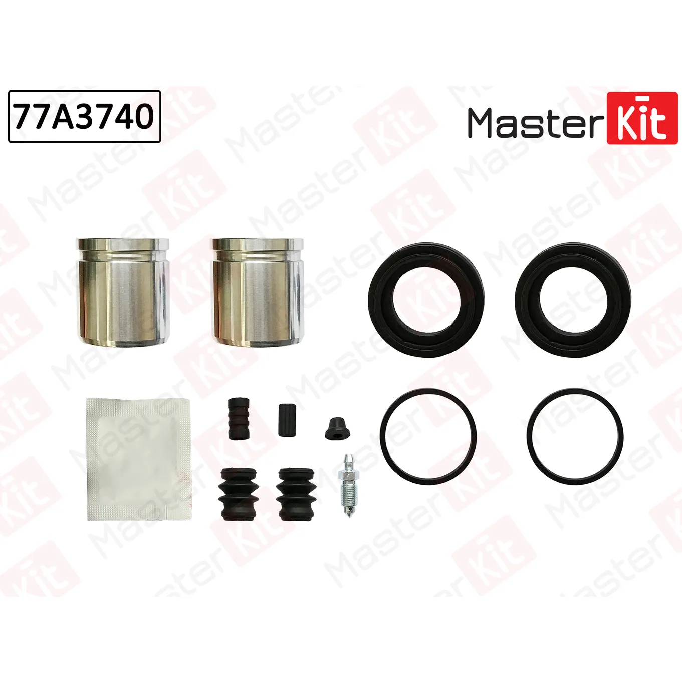 Ремкомплект тормозного суппорта + поршень NISSAN PATHFINDER 01-01- MASTERKIT 77A3740