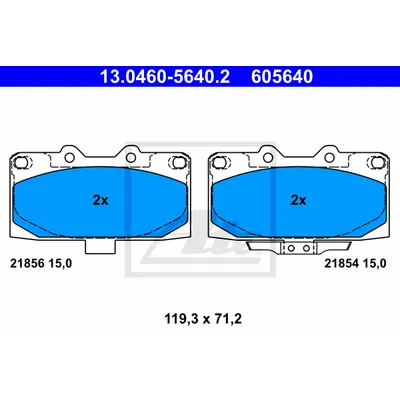 Колодки тормозные дисковые передн, SUBARU: IMPREZA Наклонная задняя часть 2.0 i WRX 4WD/2.5 WRX 02-0