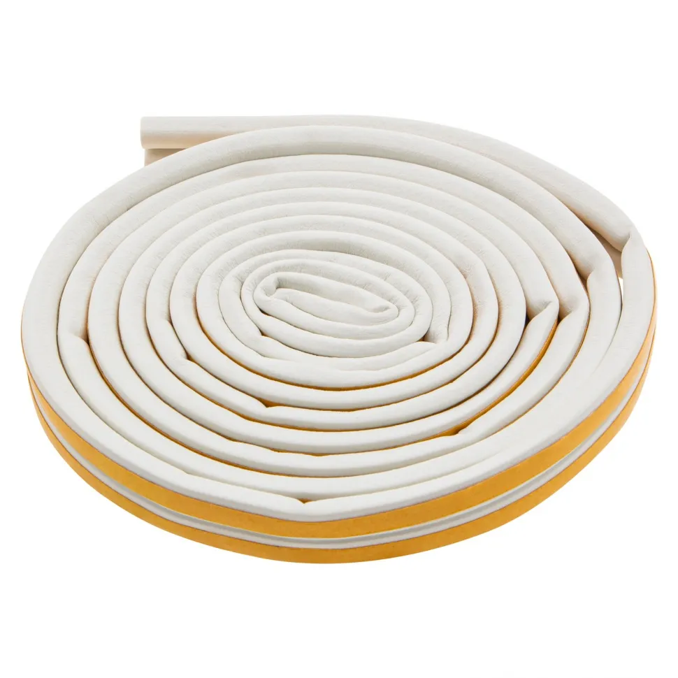 Уплотнитель резиновый, 6 м, профиль D, белый СИБРТЕХ 88915