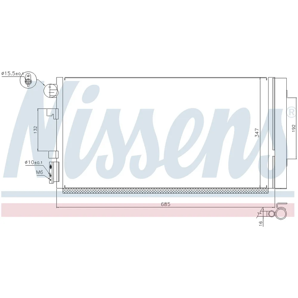 Конденсер RENAULT FLUENCE MEGANE 2.01.4D-2.0D 08-