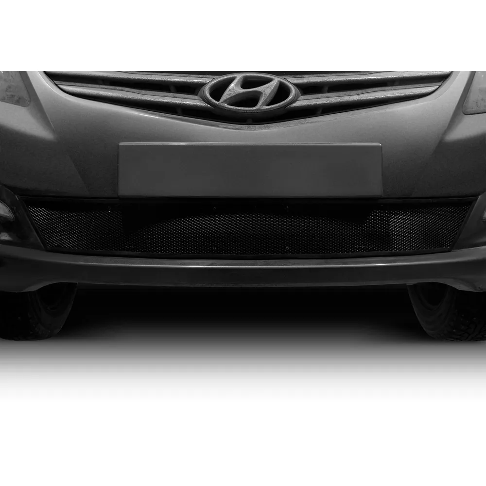 Защитная решетка радиатора Rival для Hyundai Solaris 2014-2017, алюминий, RR.2301.3
