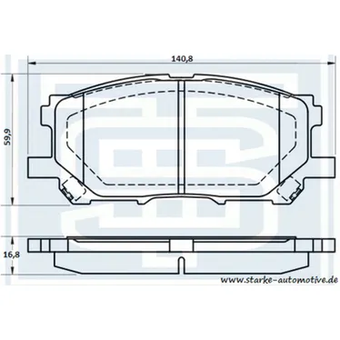 Колодки тормозные перед. LEXUS RX300-RX400h 05.2003-- STARKE 179-881