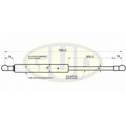 АМОРТИЗАТОР БАГАЖНИКА CIT BERLINGO 07/96- 670N L700/300MM G.U.D GGS020180