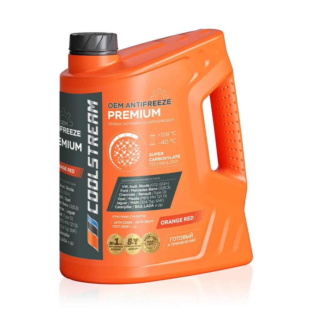 Антифриз CoolStream Premium G12+ готовый -40 оранжевый 5 л CS-010102