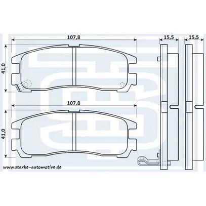 Колодки тормозные зад. MITSUBISHI GALANT V-VI / SPACE RUNNER / SPACE WAGON STARKE 178-534