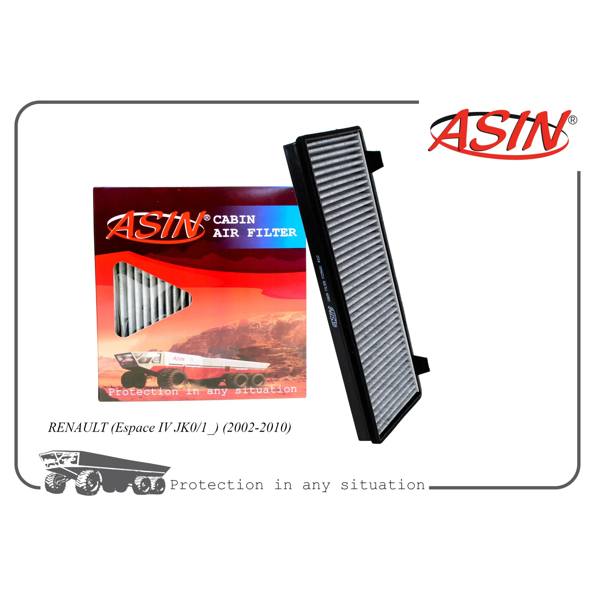 Фильтр салонный 7701056390/ASIN.FC2966C (угольный) ASIN ASIN ASIN.FC2966C