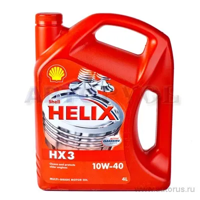 Масло моторное SHELL Helix HX3 10W-40 минеральное 4 л 550021811