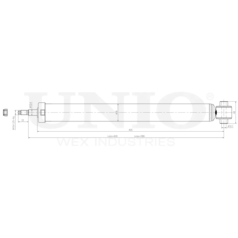 Амортизатор газовый задней подвески UNIO SAB-10678
