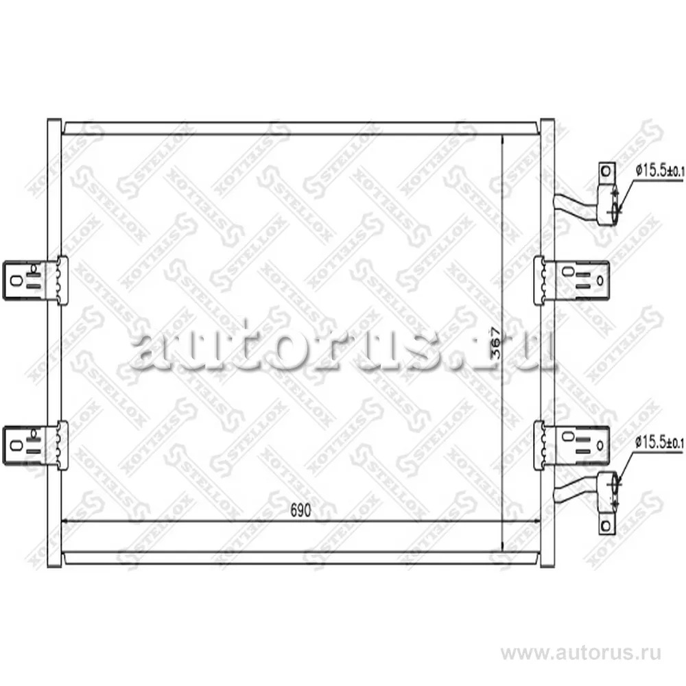 Радиатор кондиционера Opel Vivaro 2.5CDTi, Renault Trafic 2.5DCi 0 STELLOX 10-45667-SX