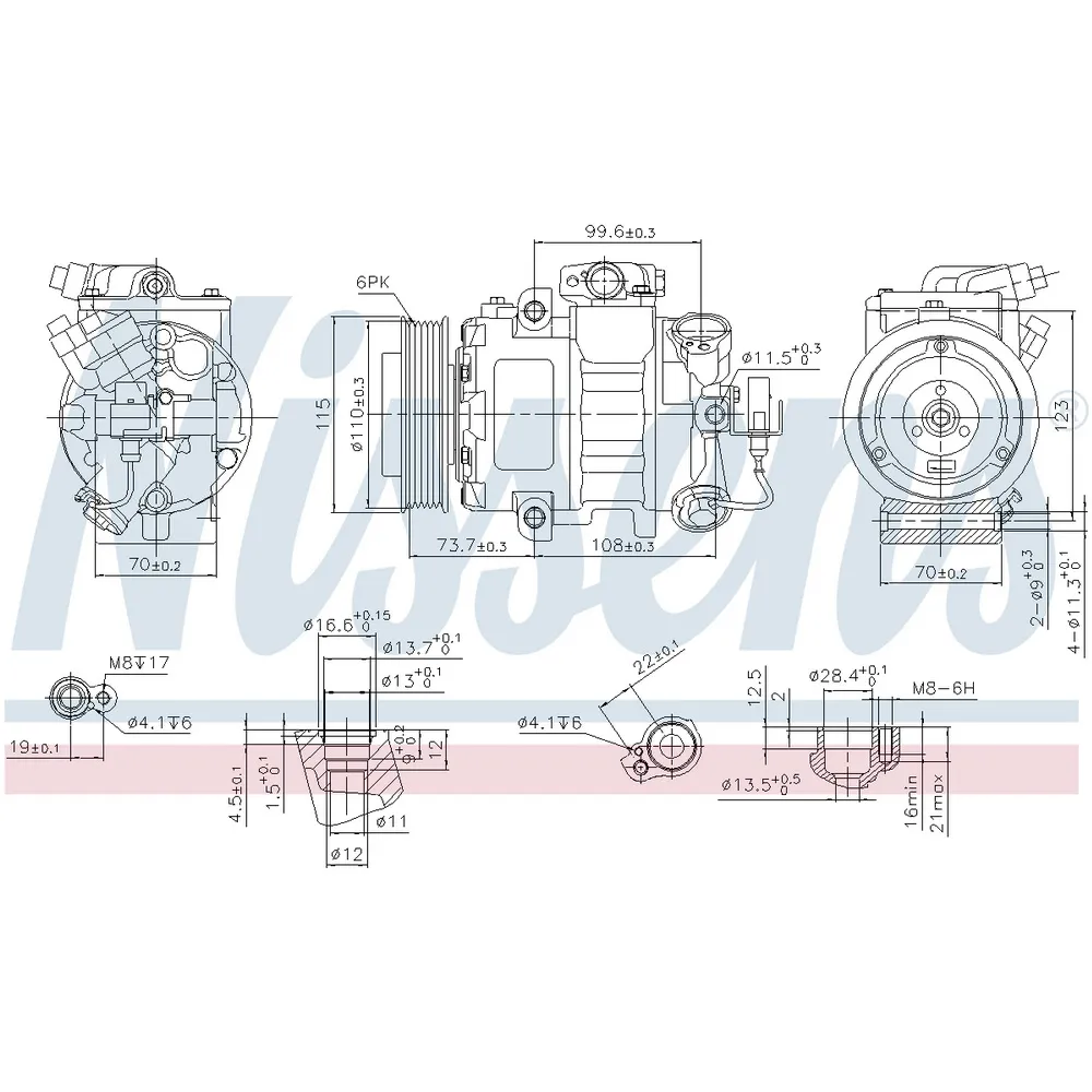 Компрессор кондиционера NISSENS 89026