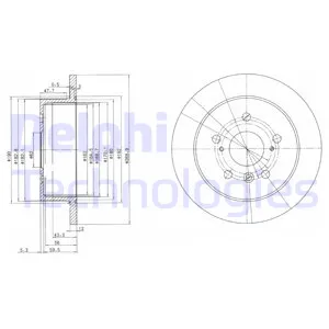 Диск тормозной задний DELPHI BG3736