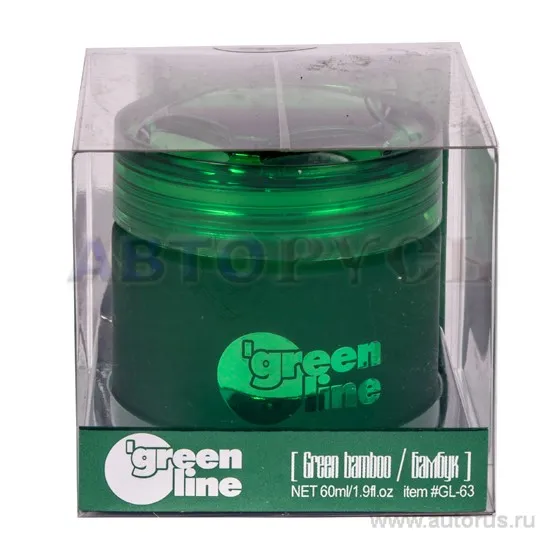 Ароматизатор GREEN LINE гелевый банка зеленый бамбук FKVJP GL-63