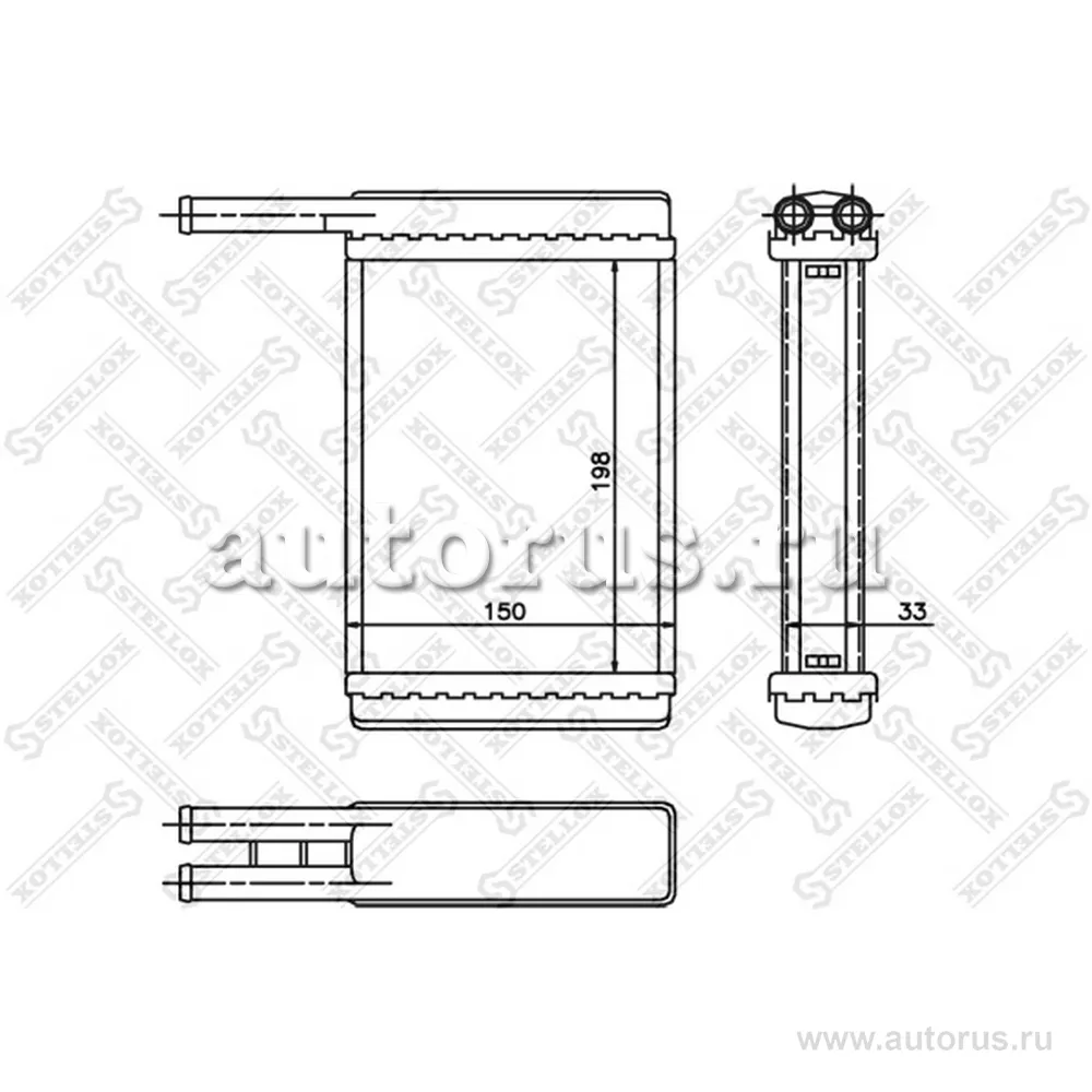 Радиатор печки Ford Fiesta 1.1-1.8i/1.8D 89-95 STELLOX 10-35168-SX