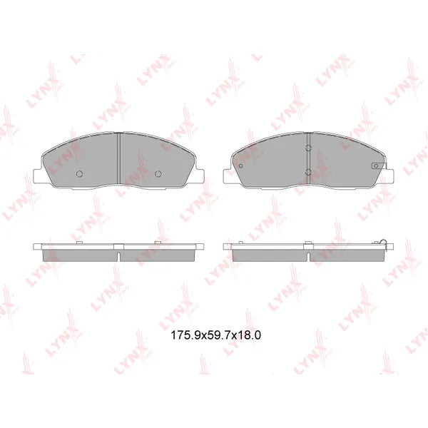Колодки тормозные передние GAZ Gazelle NEXT 2.8D 13> LYNXauto BD-4609