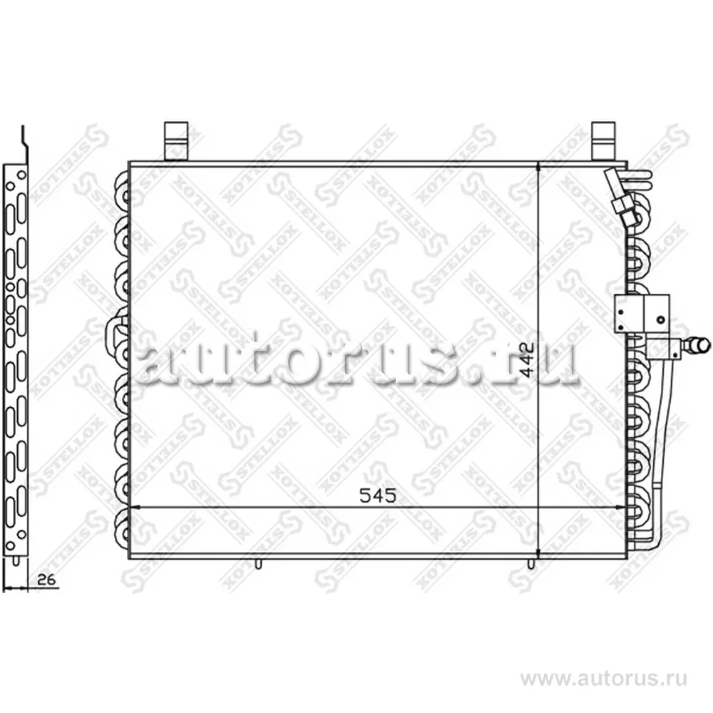 Радиатор кондиционера MB W124 2.0-3.0TD 84-95 STELLOX 10-45292-SX