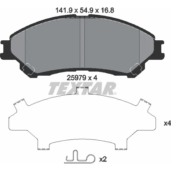 Колодки передние SUZUKI SX4 II S-Cross 13->/Vitara III 15->/Alivio TEXTAR 2597901