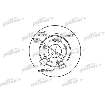 Диск тормозной передний MERCEDES-BENZ: 190 82-93 PATRON PBD1584