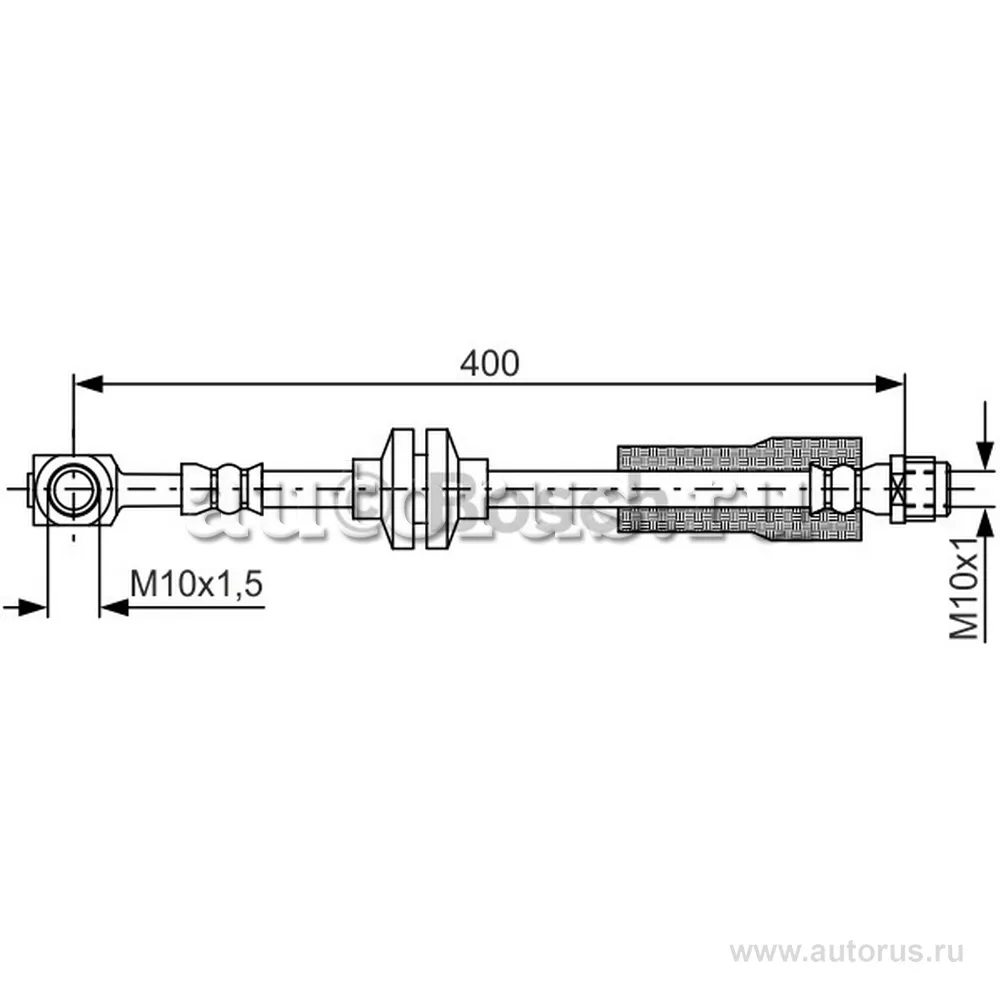 Шланг тормозной CHEVROLET CRUZEOPEL ASTRA J 09- пер.