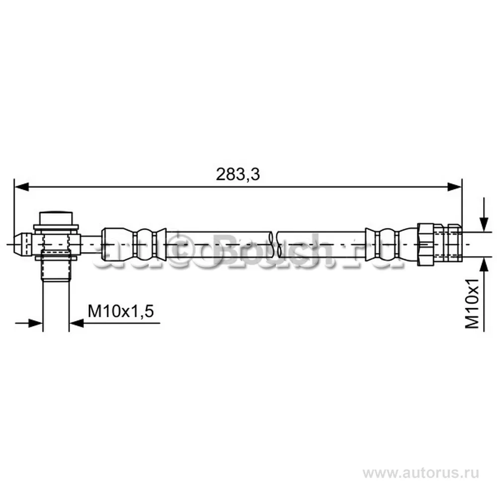 Шланг тормозной задний VW Tiguan 1.4TSI-2.0TFSi 07 BOSCH 1987481736