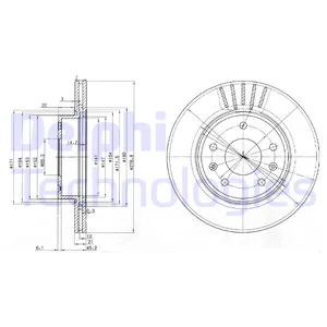Диск тормозной передний DELPHI BG3702
