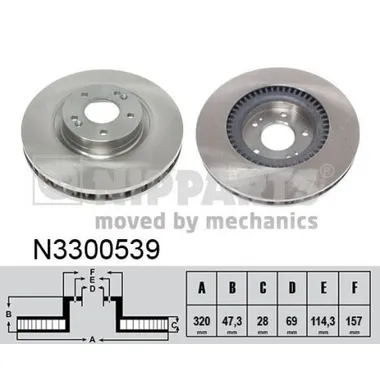 Диск тормозной передний NIPPARTS N3300539