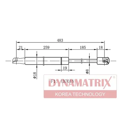 Амортизатор багажника DYNAMATRIX-KOREA DGS1501RT