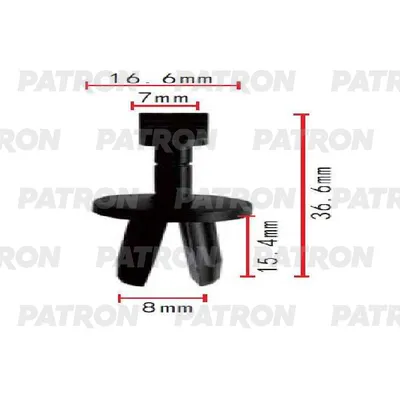Клипса пластмассовая GM применяемость: уплотнитель PATRON P37-1797