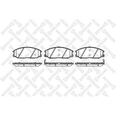 Колодки дисковые п. Hyundai Santa Fe 2.4-2.0CDi 01> STELLOX 782012_SX