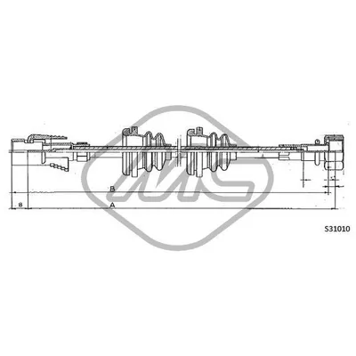 Трос спидометра POLO ALL C/SERVO FRENO MM.?1230 Metalcaucho 83654