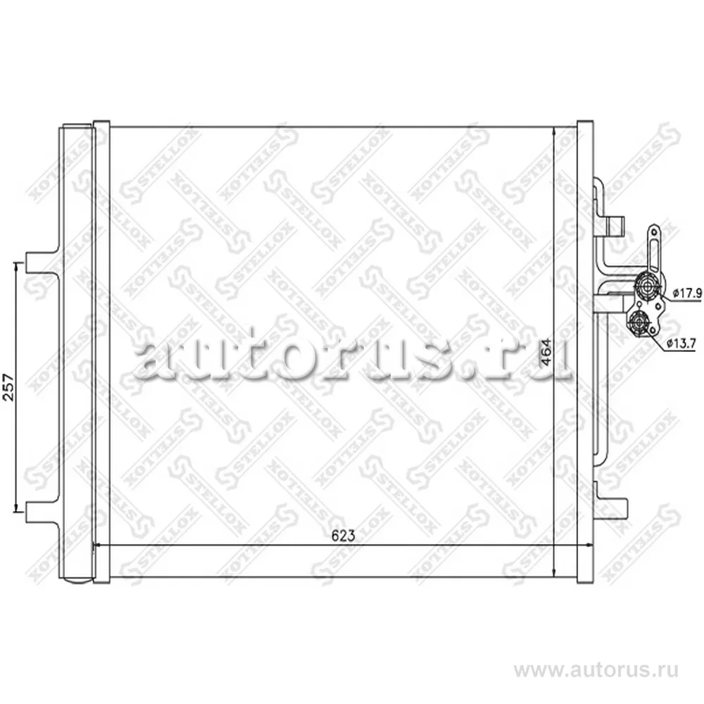 Радиатор кондиционера Volvo S80/V70 1.6-2.4D 06> STELLOX 10-45692-SX