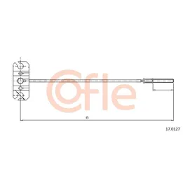 Трос стояночного тормоза передн NISSAN ALMERA all 95-01 COFLE 92.17.0127