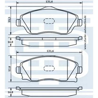 Колодки тормозные перед. OPEL CORSA C / COMBO STARKE 175-562