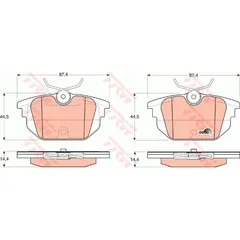 Колодки тормозные дисковые задн ALFA ROMEO: 145 94-01, 146 96-01, GT 03-, GTV 95-, SPIDER 95-05,  FI