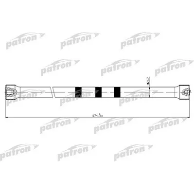 Торсион лев RENAULT MEGANE L574мм, 30-31 зуб. PATRON PTB1009
