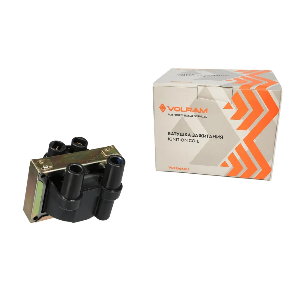КАТУШКА ЗАЖИГАНИЯ (406.3705) для а/м ГАЗ ГАЗЕЛЬ, СОБОЛЬ; УАЗ HUNTER; дв. ЗМЗ-405, 406, 409; (VOLRAM) VOLRAM VR25119