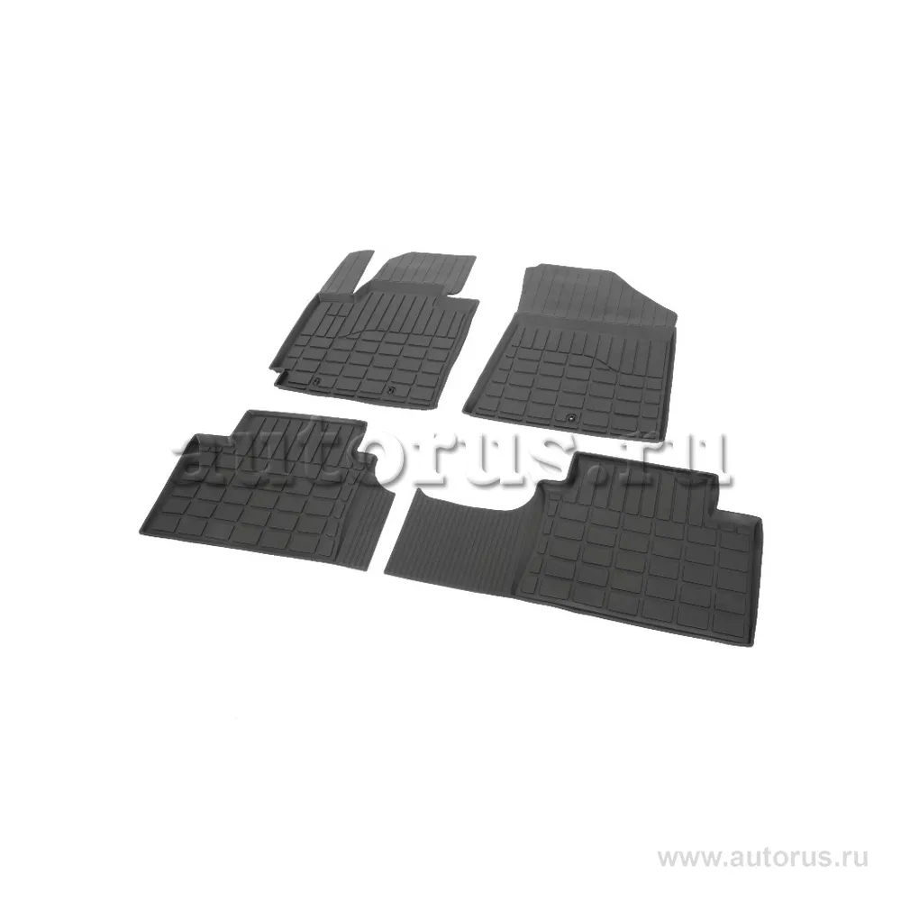 Коврики салона резина черный Kia Soul II PS 2013- с крепежом (Литьевые ковры се COMFORT 25.25.506.L