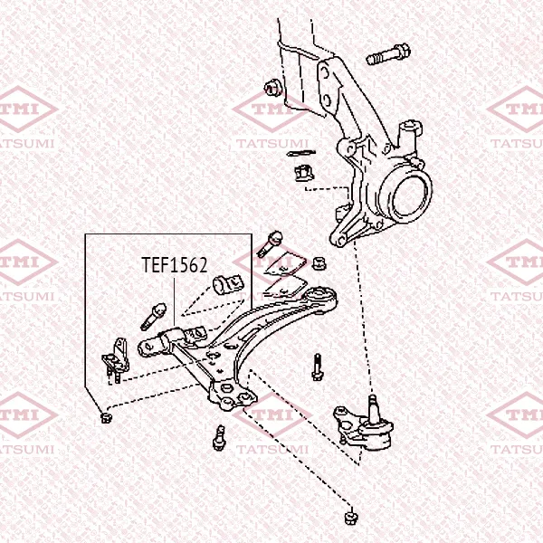 Сайлентблок переднего рычага передний TOYOTA Camry ->01 TATSUMI TEF1562
